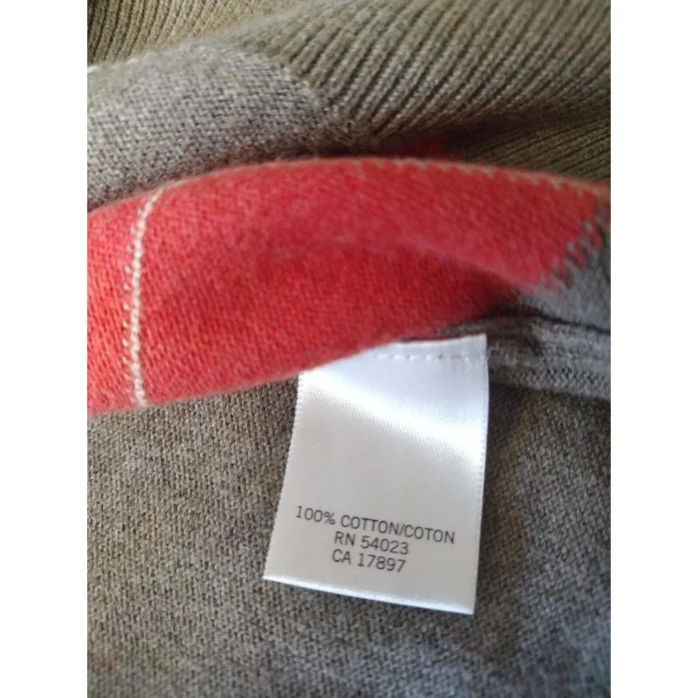 Banana Republic Sweater Men L Pullover Multicolor V Neck Long Sleeve Classic‎
